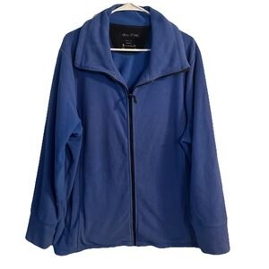 Calvin‎ Klein Performance Women's 3X Blue Fleece Jacket Full Zip Plus